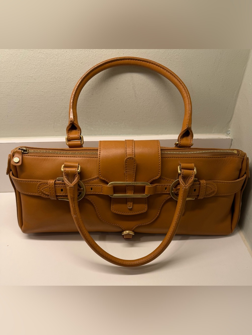 Vintage Jimmy Choo Tulita - Large Leather Satchel/Top-handle Bag